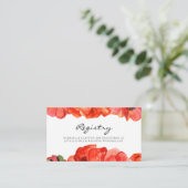 Carte de registre mariage de couleur d'aquarelle r (Debout devant)