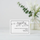 Carte de Registre Mariage de script de calligraphi (Debout devant)