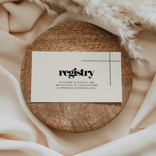 Carte de registre mariage simple, élégante et chic