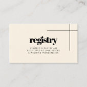 Carte de registre mariage simple, élégante et chic (Devant)