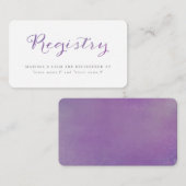 Carte de registre Pure Loss Watercolor / Violet (Devant / Derrière)