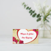 Carte de registre rose et cadre cardiaque (Debout devant)