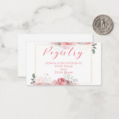 Carte de registre Roses Roses Roses Roses Roses (Devant/Arrière en situation)