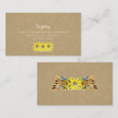 Carte de Registre Russe Mariage de tournesol (Devant / Derrière)