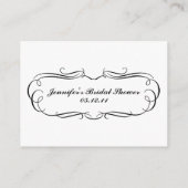 Carte de registre Tuxedo en rouge classique (Dos)