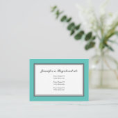 Carte de registre Tuxedo en Turquoise et Grey (Debout devant)
