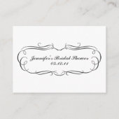 Carte de registre Tuxedo en Turquoise et Grey (Dos)