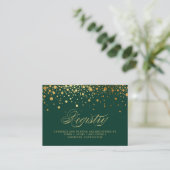 Carte de registre verte Faux Gold Foil Confetti Do (Debout devant)