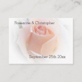 Carte de réglage de la place mariage Peach rose Ro (Dos)