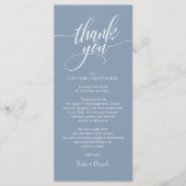 Carte de réglage du Merci du dîner de répétition (Devant)