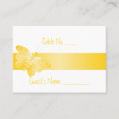 Carte de réglage mariage Papillon jaune (Devant)