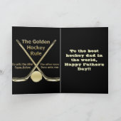 Carte de règle de hockey d'or (Intérieur)