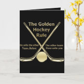 Carte de règle de hockey d'or (Fleur jaune)