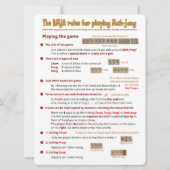Carte de règles BMJA à grande impression - Jouer a (Devant)
