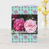 Carte de régulations florales rose coloré (Fleur jaune)