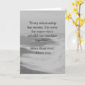 Carte de Relation « Je suis désolé » | Élégantes E (Fleur jaune)