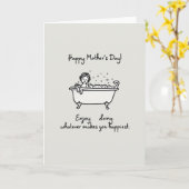 Carte de relaxation Joyeuse Fête des Mères (Fleur jaune)