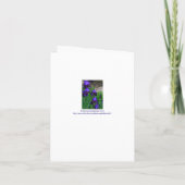CARTE DE REMARQUE, "DEEP-PURPLE IRISES" /PHOTOG. (Dos)