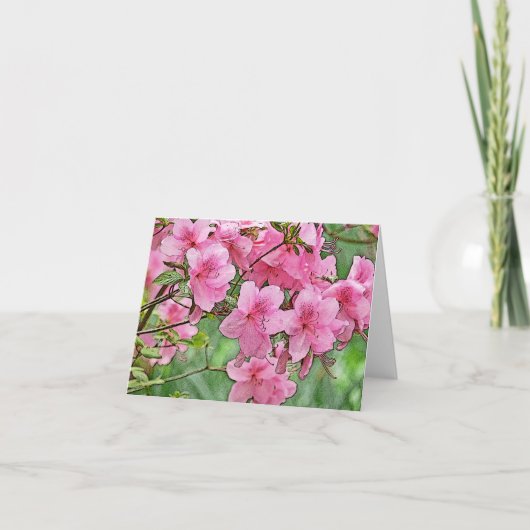 CARTE DE REMARQUE/ PINK AZALEAS/ PHOTOG./DIG.MANIP (Devant)