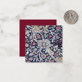 CARTE DE REMARQUE PLAT : WILLIAM MORRIS : TENDANCE (Devant/Arrière en situation)