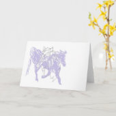 Carte de remarque Vide à l'intérieur /d'un cheval (Fleur jaune)