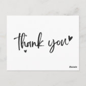 Carte de remerciement (Dos)