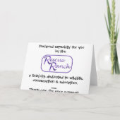 Carte de remerciement (Dos)