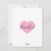 Carte de remerciement (Dos)