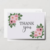 Carte de remerciement (Devant / Derrière)