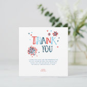 Carte de remerciement 4 juillet Little Firecracker (Debout devant)