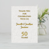 Carte de remerciement 50e anniversaire de mariage  (Debout devant)