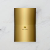 Carte de remerciement 50e anniversaire Gold Leaf & (Intérieur)