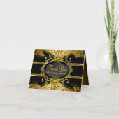Carte de remerciement 50e anniversaire Gold Leaf & (Devant)