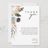 Carte de remerciement 5"x7" White Floral Reception (Devant)