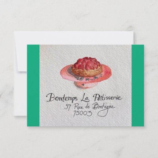 Carte de remerciement à la tarte aux fruits (Devant)