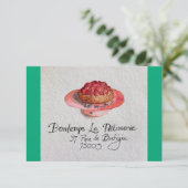 Carte de remerciement à la tarte aux fruits (Debout devant)