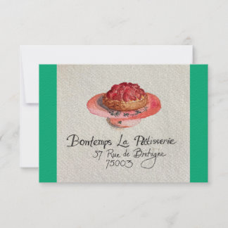 Carte de remerciement à la tarte aux fruits