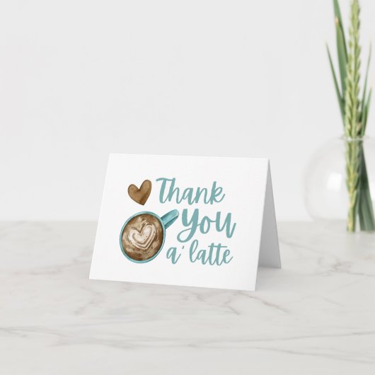Carte de remerciement A' Latte (Devant)