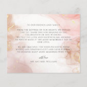 Carte de remerciement à l'encre dorée rose blush a (Dos)