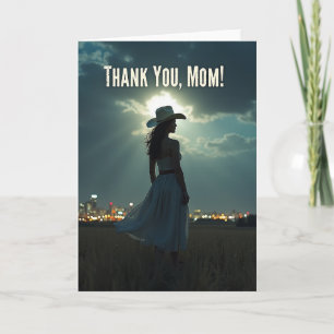 Carte de remerciement à maman au crépuscule
