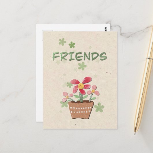 Carte de remerciement à mes amis (Devant/Arrière en situation)