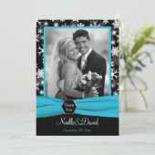 Carte de remerciement à plat avec flocons de neige (Debout devant)