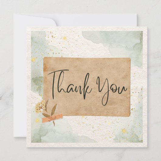Carte de remerciement à plat carré (Devant)
