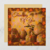 Carte de remerciement à plat Cottage Cosy Citrouil (Devant / Derrière)