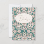 Carte de remerciement à plat en dentelle fausse vi (Devant)