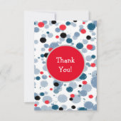 Carte de remerciement à plat motif bulle (Devant)