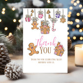 Carte de remerciement à plat pour anniversaire de