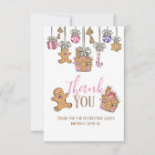 Carte de remerciement à plat pour anniversaire de (Devant)