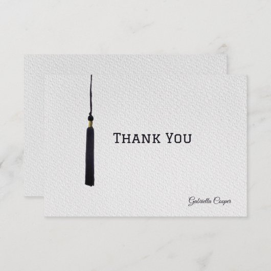 Carte de remerciement à pompon (Devant / Derrière)