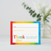 Carte de remerciement à remplir avec aquarelle arc (Debout devant)